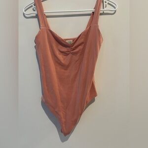 Wilfred Peachy Pink Ruched Bodysuit